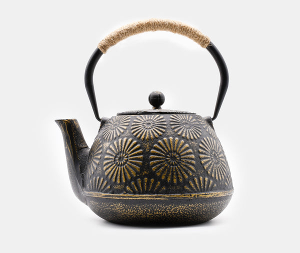 Zen Minded Cast Iron Teapot Chrysanthemum 1.2l
