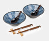 Zen Minded Japanese Noodle Bowl & Spoon Set Seikaiha