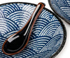 Zen Minded Japanese Noodle Bowl & Spoon Set Seikaiha 2