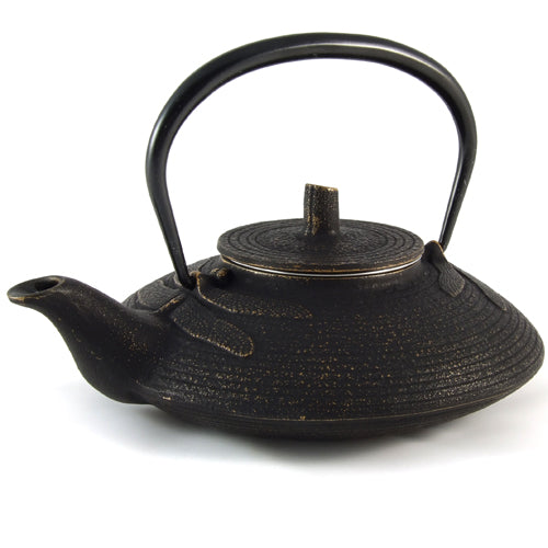 Iwachu Iwachu Cast Iron Tetsubin Teapot With Dragonfly Pattern In Black & Gold