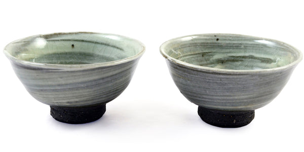 Zen Minded Hakame No Yunomi Handcrafted Japanese Tea Cup Pair