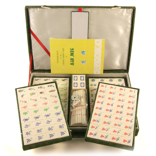 Zen Minded Chinese Mahjong Set With Bamboo & Bone Tiles Large