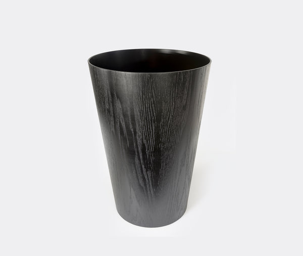 Saito Wood Waste Paper Basket Black Ash