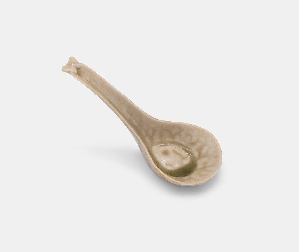 Azmaya Ceramic Chirirenge Soup Spoon - Pine-ash Glaze – zen