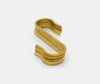 Azmaya Brass S Hook 5 Pack