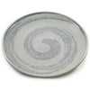 Zen Minded White Swirling Relief Japanese Ceramic Plate 2
