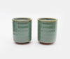 Zen Minded Aoi Green Glaze Ceramic Cup Pair 2