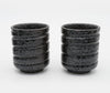 Zen Minded Black Kezuriuzu Glazed Cup Small Pair