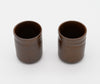 Zen Minded Wabi Sabi Brown Glazed Cup Pair 3