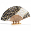 Zen Minded Black Cherry Blossom Silk & Bamboo Japanese Folding Fan 3