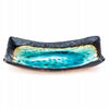 Zen Minded Blue Crackleglaze Large Oblong Sushi Plate