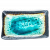 Zen Minded Blue Crackleglaze Large Oblong Sushi Plate 2