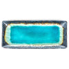 Zen Minded Blue Crackleglaze Large Oblong Sushi Plate Flat 2