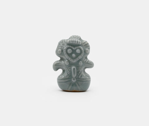 Kiya Jomon Dogu Figurine Owl Blue