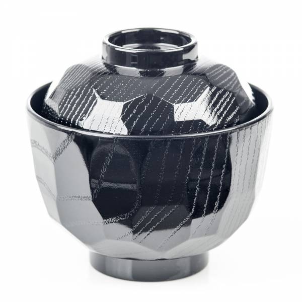Zen Minded Black Lacquer Miso Soup Bowl