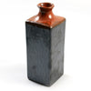 Zen Minded Silver & Fiery Orange Glazed Japanese Sake Bottle