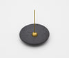 Ume Black Stoneware Incense Dish With Gold Dome 3