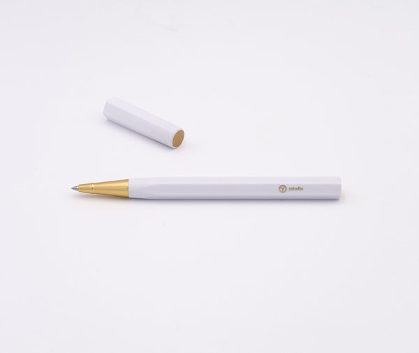 Ystudio Resin Rollerball Pen White