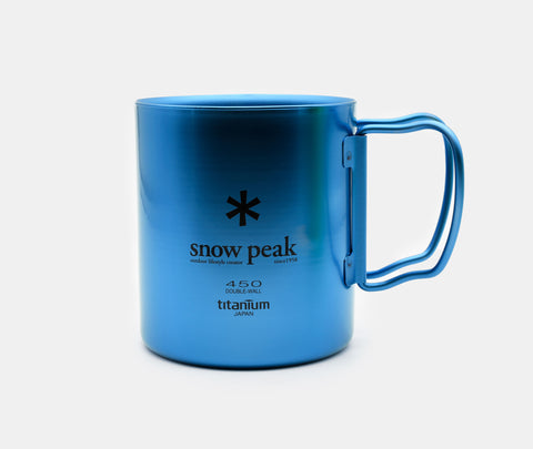Snow Peak Titanium 450 Mug Double Blue