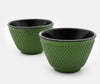 Zen Minded Cast Iron Tea Cup Pair Green