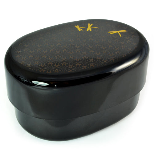 Zen Minded Bento Box With Golden Dragonfly Design