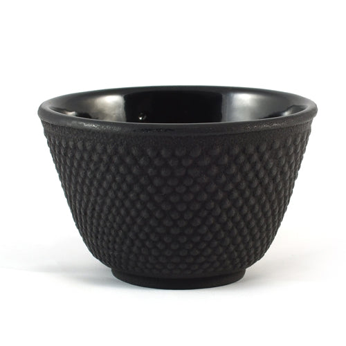 Iwachu Iwachu Cast Iron Tea Cup With Arare Pattern Black