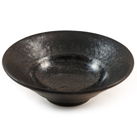 Tigela de sopa de cerâmica preta Zen Minded