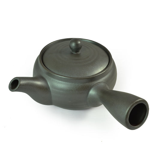 Zen Minded Japanese Teapot With Dark Grey Glaze