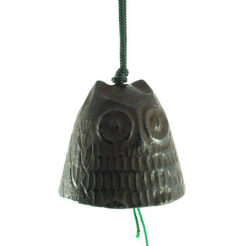 Zen Minded Small Brown Owl Cast Iron Wind Bell