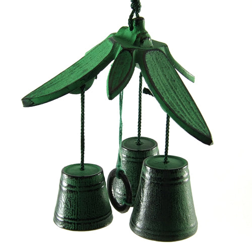 Zen Minded Bamboo Leaf Cast Iron Wind Bell