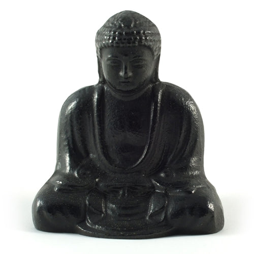 Zen Minded Small Cast Iron Buddha Statue
