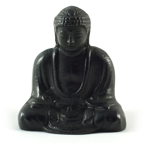 Estatua de Buda pequeña de hierro fundido Zen Minded