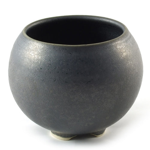 Shoyeido Glazed Ceramic Incense Bowl Iron Crystal