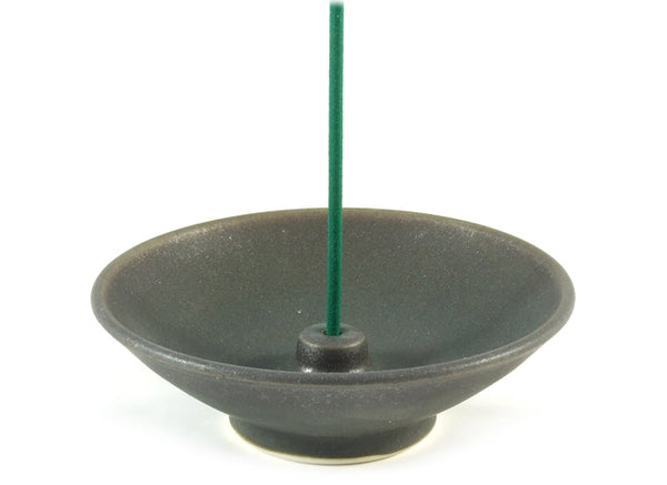 Shoyeido Glazed Ceramic Incense Stick Holder Iron Crystal
