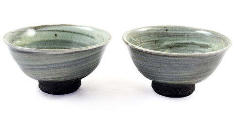Zen Minded Hakame No Yunomi Handcrafted Japanese Tea Cup Pair