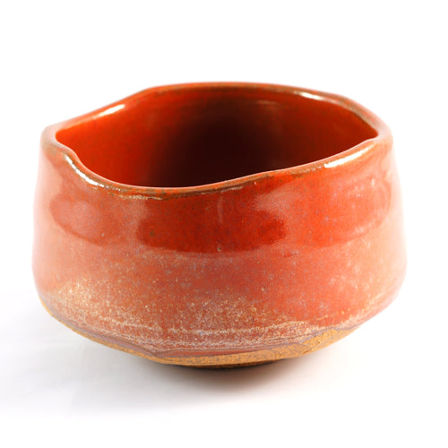وعاء شاي ماتشا تشاوان من Zen Minded ، طلاء أحمر