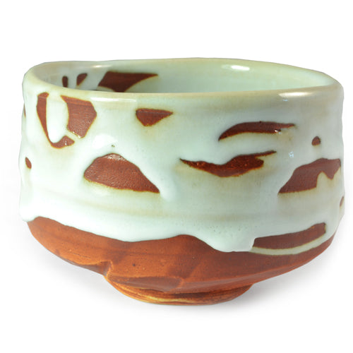 Zen Minded Matcha-Chawan-Teeschale mit klobiger weißer Glasur