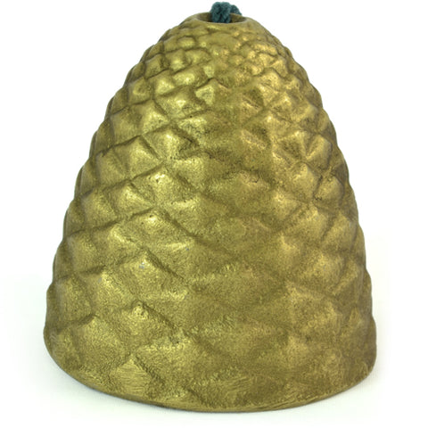 Zen Minded Gold Pine Cone Wind Bell
