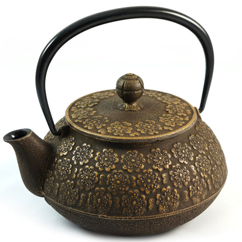 Iwachu Iwachu Cast Iron Teapot With Sakura Blossom Pattern In Gold