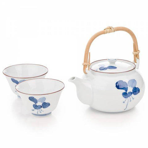 Service à thé japonais en porcelaine blanche Zen Minded