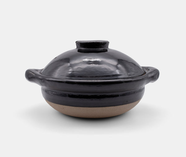 Azmaya Donabe Pot Medium Kuroame Glaze