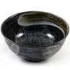 Zen Minded Mottled Black & Silver Glazed Japanese Ceramic Noodle Bowl 2