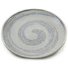 Zen Minded hvit virvlende relief japansk keramisk plate 2