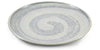 Zen Minded White Swirling Relief Japanese Ceramic Plate