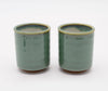 Par de tazas de cerámica con esmalte verde Zen Minded aoi
