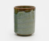Zen Minded Green & Orange Ringed Glaze Cup Pair 4