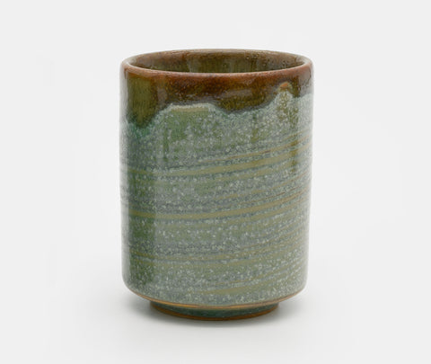 Zen Minded glasurkopp med grønn og oransje ring