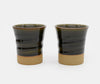 Zen Minded Oribe Glazed Bamboo Cup Pair