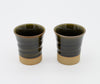 Zen Minded Oribe Glazed Bamboo Cup Pair 2