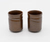 Zen Minded Wabi Sabi Brown Glazed Cup Pair 2